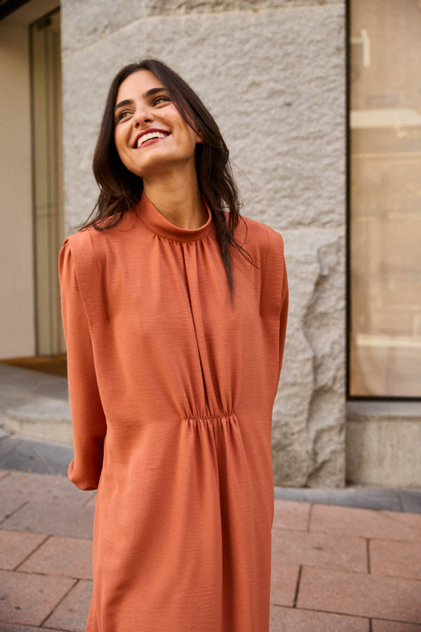 Vestido Blanche Coral Pastel