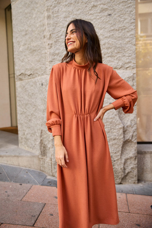 Vestido Blanche Coral Pastel